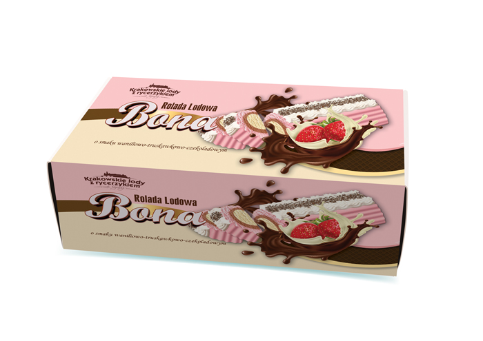„BONA” rolada lodowa waniliowo-truskakwkowo-czekoladowa
